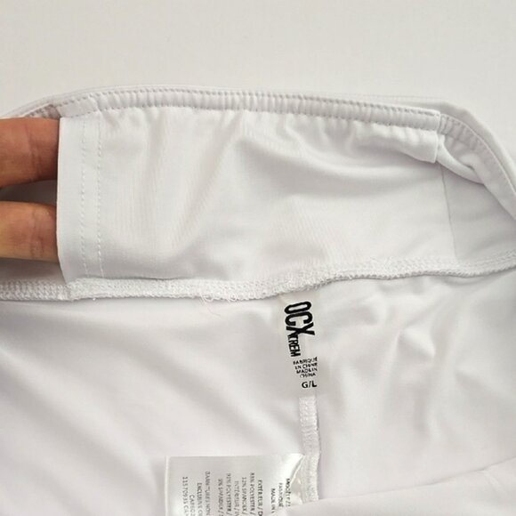OCX Trem Women's White Activewear Skort Skirt Built In Liner Pockets Size Large - Picture 10 of 16